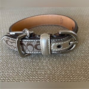 Coach Signature Brown and Tan Dog Collar